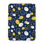 Navy Blue Lemon Art – Verfrissend Citrus Design Magneet (Verticaal)