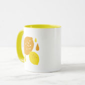 Navy Blue Lemon Art – Verfrissend Citrus Design Mok (Voorkant links)