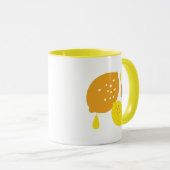 Navy Blue Lemon Art – Verfrissend Citrus Design Mok (Voorkant rechts)