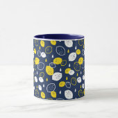 Navy Blue Lemon Art – Verfrissend Citrus Design Mok (Midden)