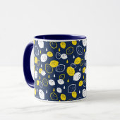 Navy Blue Lemon Art – Verfrissend Citrus Design Mok (Voorkant links)