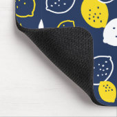 Navy Blue Lemon Art – Verfrissend Citrus Design Muismat (Hoek)
