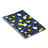 Navy Blue Lemon Art – Verfrissend Citrus Design Notitieboek (Rechterzijde)