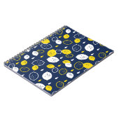 Navy Blue Lemon Art – Verfrissend Citrus Design Notitieboek (Linkerzijde)