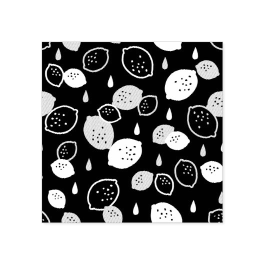 Navy Blue Lemon Art – Verfrissend Citrus Design Rubberstempel (Afrduk)