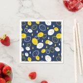 Navy Blue Lemon Art – Verfrissend Citrus Design Servet (Insitu)