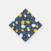 Navy Blue Lemon Art – Verfrissend Citrus Design Servet (Hoek)