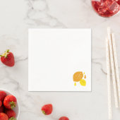 Navy Blue Lemon Art – Verfrissend Citrus Design Servet (Insitu)