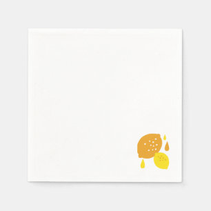 Navy Blue Lemon Art – Verfrissend Citrus Design Servet