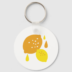 Navy Blue Lemon Art – Verfrissend Citrus Design Sleutelhanger