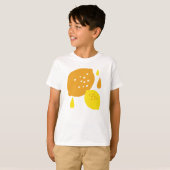 Navy Blue Lemon Art – Verfrissend Citrus Design T-shirt (Voorkant volledig)