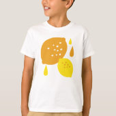 Navy Blue Lemon Art – Verfrissend Citrus Design T-shirt (Voorkant)