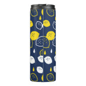 Navy Blue Lemon Art – Verfrissend Citrus Design Thermosbeker (Achterkant)