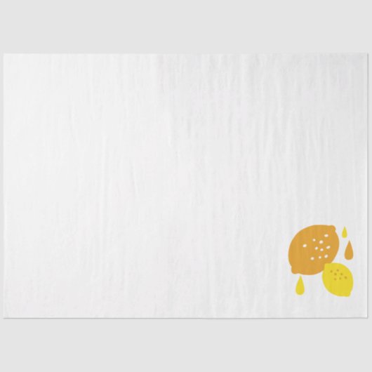 Navy Blue Lemon Art – Verfrissend Citrus Design Tissuepapier (Voorkant)