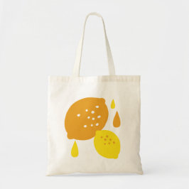 Navy Blue Lemon Art – Verfrissend Citrus Design Tote Bag