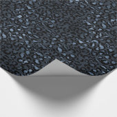 Navy Blue Leopard Print Cadeaupapier (Hoek)