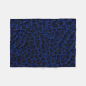 Navy blue leopard print fleece deken (Voorkant (Horizontaal))