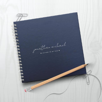 Navy Blue Letters to My Son Memory Keepomwille Notitieboek