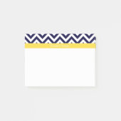 Navy Blue Lg Chevron Pineapple Naam Monogram Post-it® Notes (Voorkant)