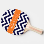 Navy Blue Lg Chevron Pumpkin Monogram Tafeltennisbatje (Zijkant)