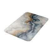 Navy Blue Lichtblauw Bruin Grijs Modern Abstract Badmat (Gekanteld)
