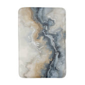 Navy Blue Lichtblauw Bruin Grijs Modern Abstract Badmat (Voorkant Verticaal)