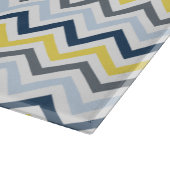 Navy Blue, Light Blue, Yellow en Grey Chevron Snijplank (Hoek)