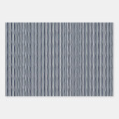 Navy Blue & Light Gray Wonky Stripes Inpakpapier Vel (Voorkant)