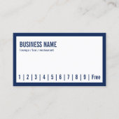 Navy Blue Lijst Lounge Bar Loyalty Punch (Voorkant)