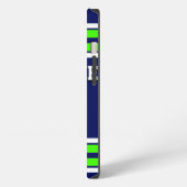 Navy Blue Limoen Grn Team Jersey iPhone Hoesje (Linkerkant)
