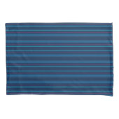 Navy Blue Lines Stripes Pillow Case Nautical Kussensloop (Voorkant)