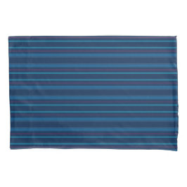 Navy Blue Lines Stripes Pillow Case Nautical Kussensloop