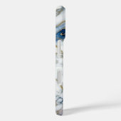 Navy Blue & Liquid Gold Marble Case | iPhone 16 (Achterkant / Rechts)