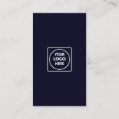 Navy Blue Logo | Bedrijfsminimalistische verticale Visitekaartje (Achterkant)