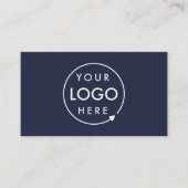 Navy Blue Logo | Minimale professionele ondernemin Visitekaartje (Voorkant)