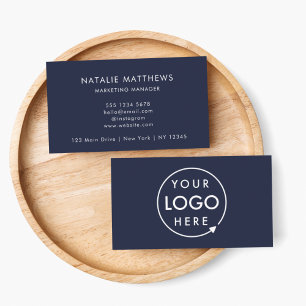 Navy Blue Logo   Minimale professionele ondernemin Visitekaartje
