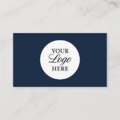 Navy Blue Logo Minimalist Professionele QR-code Visitekaartje (Achterkant)