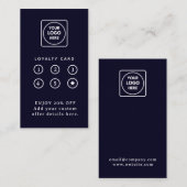 Navy Blue Logo | Modern Business Loyalty Design (Voorkant / Achterkant)