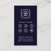 Navy Blue Logo | Modern Business Loyalty Design (Voorkant)