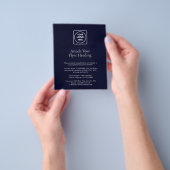 Navy Blue Logo | Modern business marketing ontwerp Flyer (Hand)