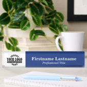 Navy Blue - Logo, naam en functie Naambordje