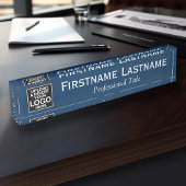 Navy Blue - Logo, naam en functie Naambordje