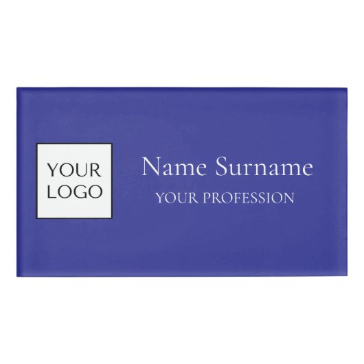 Navy Blue Logo Promotioneel Naambadge (Voorkant)