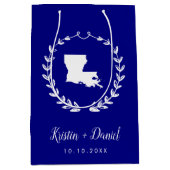Navy Blue Louisiana Map Wedding Welcome Swag Medium Cadeauzakje