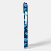 Navy Blue Love Hart patroon Case-Mate iPhone Case (Achterkant / Links)
