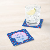 Navy Blue LOVE Heart Kartonnen Onderzetters (Insitu)