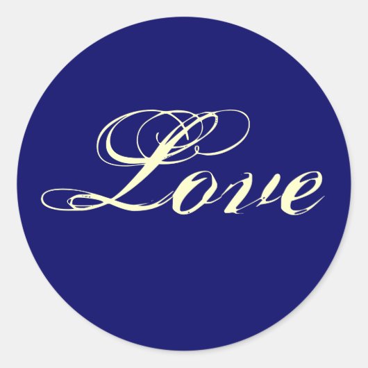 NAVY BLUE Love Stickers - Gepersonaliseerd (Voorkant)