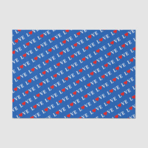 Navy Blue LOVE Tissuepapier