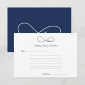 Navy Blue Love Wedding Wishes & Advice Cards Advieskaart (Voorkant / Achterkant)