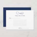 Navy Blue Love Wedding Wishes & Advice Cards Advieskaart<br><div class="desc">Eenvoudig,  elegant en klassiek Navy Blue Love Infinity Wedding Wishes & Advice Cards. Great for weddings,  bridal showers,  wedding rehearsal dinners and wedding verjaararies. Customize the text to fit your party celebration needs.</div>